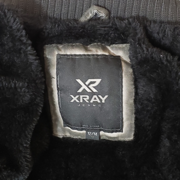 XRAY JEANS Boy's Distressed Wash Shearling Jacket - Picture 7 of 8